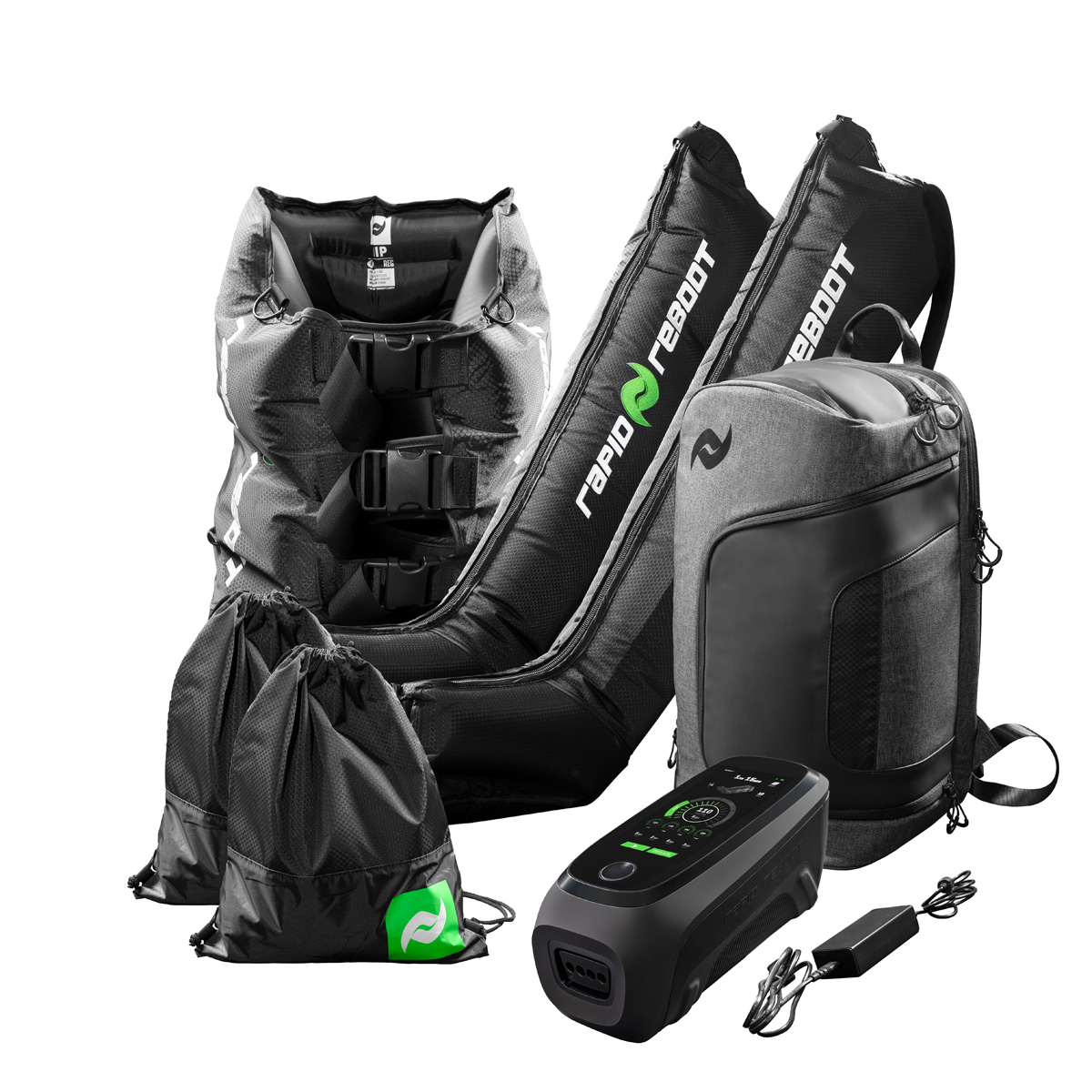 Rapid Reboot REGEN Boots and Hips Package — full leg and hip compression for triathletes and runners